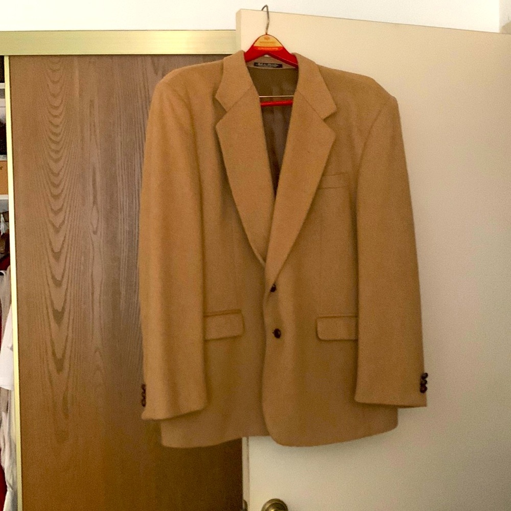 Tailors Row 100% Camel Hair Men's Jacket Size 44 Blazer Sportcoat